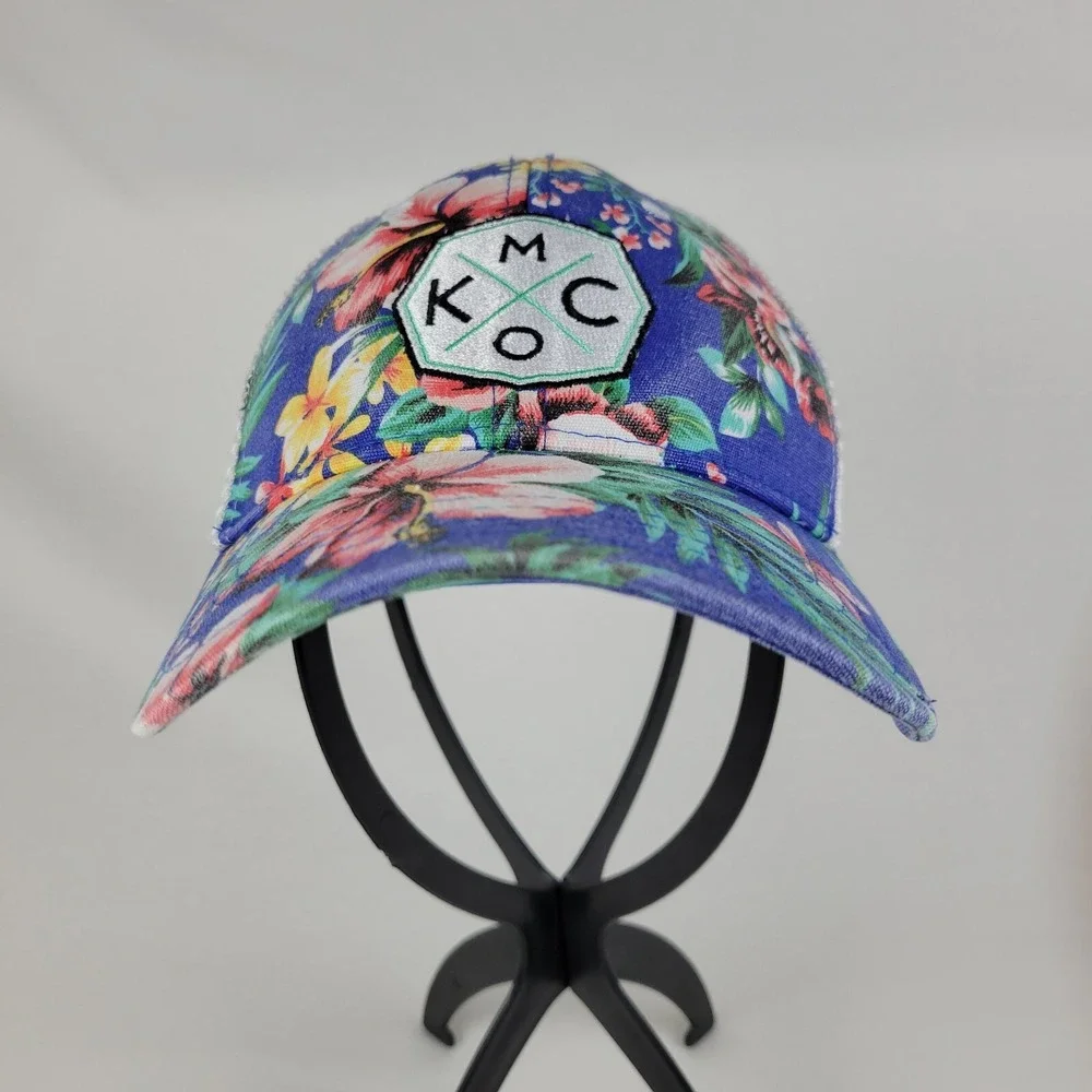 Bunker‎ KCMO Athletic Snapback Trucker Hat Blue Hawaiian Tropical OSFA READ